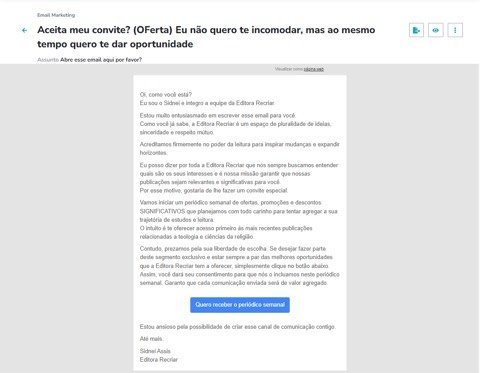 E-mail marketing Abre esse e-mail